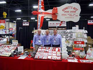 The B&B booth with left to right Denny, George and Gary