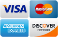 Visa, Mastercard, Discover, American Express Accepted